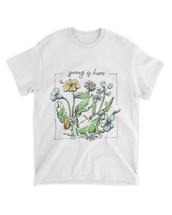 Cottagecore Aesthetic Frog Drawing Retro