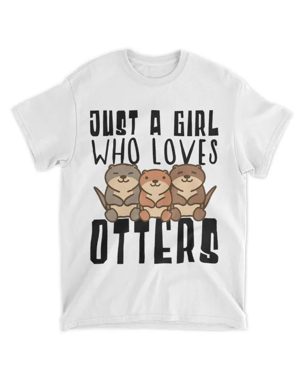Just A Girl Who Loves Otters Funny Seaotter Lovers Gag 32