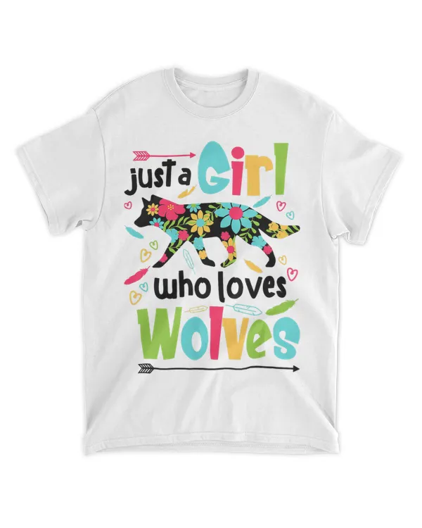 Just A Girl Who Loves Wolves Funny Wolf Doglike Lover Outfit 5 26