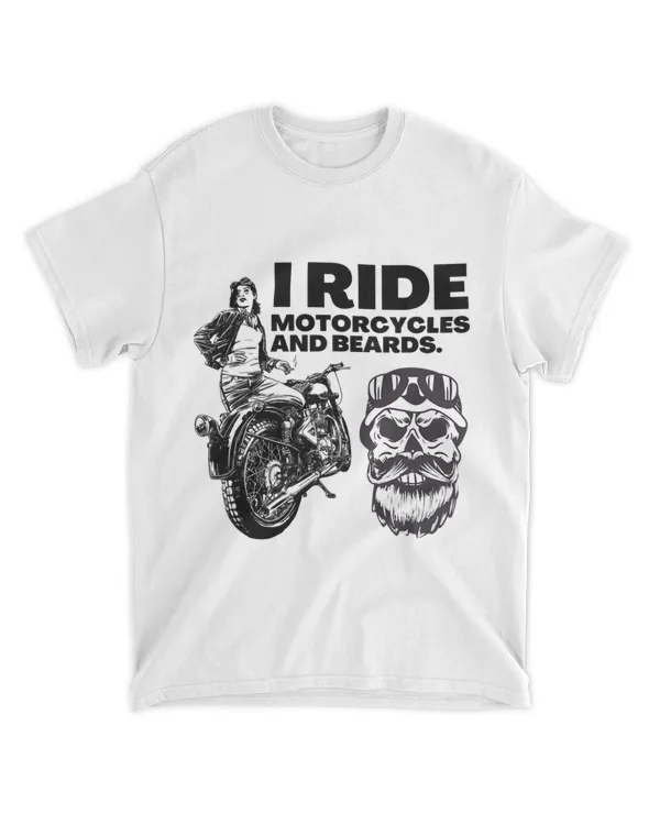 Motorcycle Bikers Old Lady Ride Bikes and Beards Funny Gift
