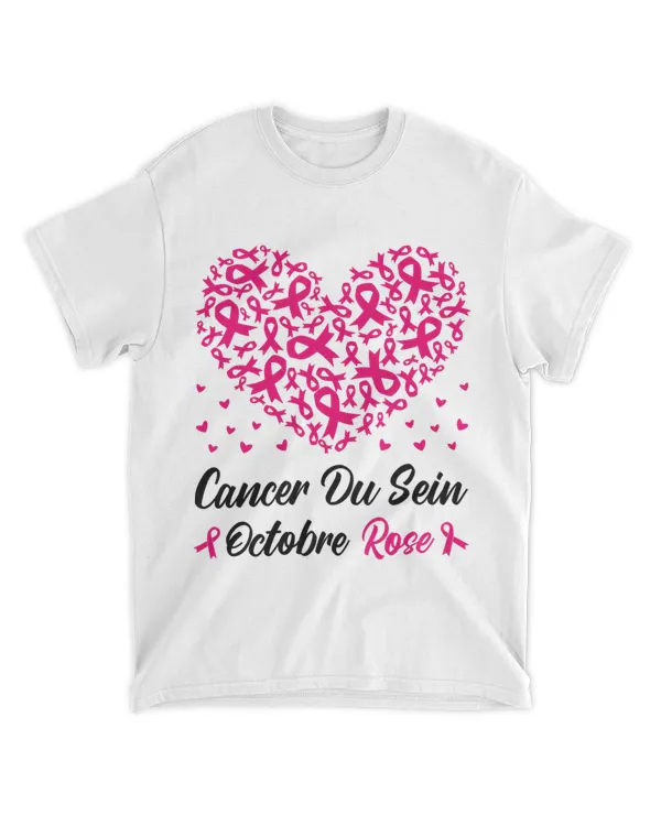 Against Breast Cancer October Pink Heart Ribbons