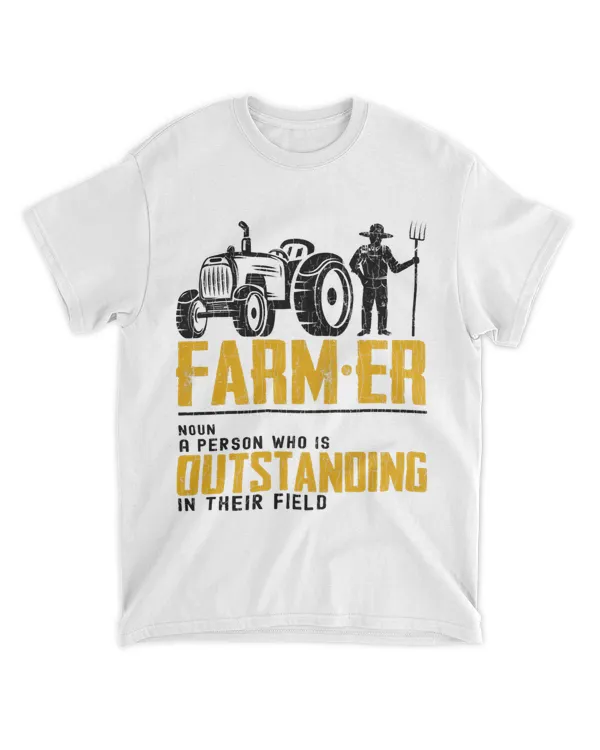 Farmer Definition Funny Farming Farm Tractor Animals Graphic 32