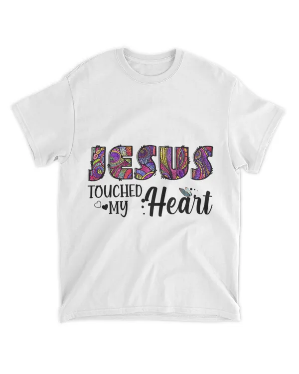 Floral Christian Jesus Touched My Heart Motivational