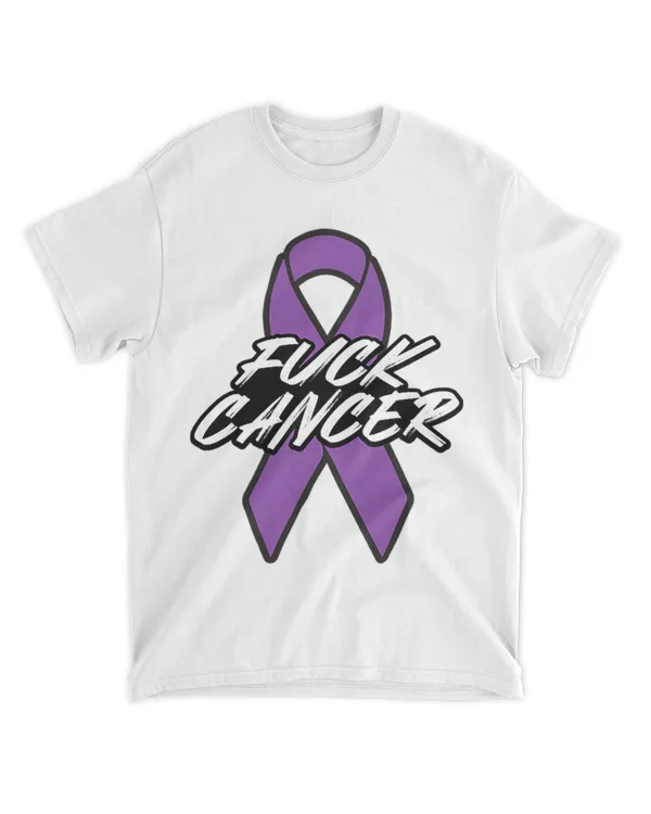 Fuck Pancreatic Brush Cancer Purple Ribbon Cancer Awareness