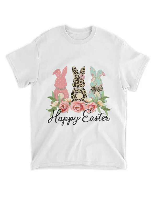 Happy Easter Day Leopard Bunny Bunnies Cute Easter Boy Girls