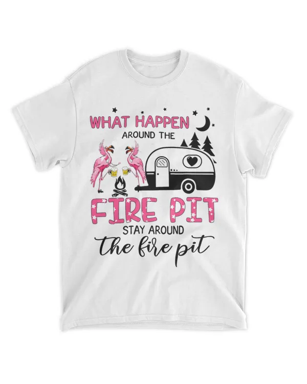What Happens Around The Fire... 2Funny Flamingo Camping