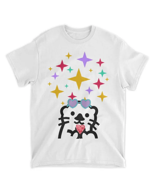 Cute Otter Star Heart Sunglasses Red Yellow Purple Green Top