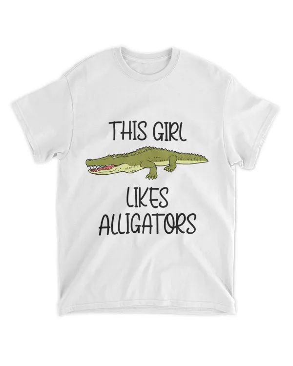 Cute Reptiles Alligator Funny Saying Girl Likes Crocodiles