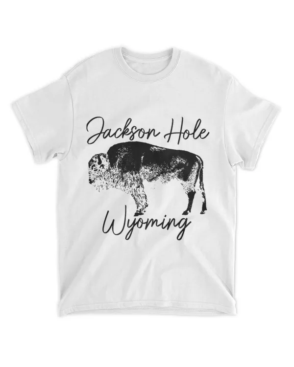 Jackson Hole Wyoming Bison American Buffalo Vintage