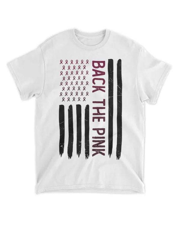 Pink Breast Cancer Awareness American Flag Back The Pink