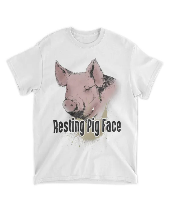 resting pig face cute design 2christmas and pig lovers