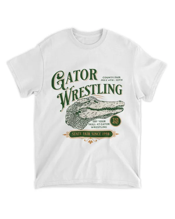 Gator Wrestling Crocodile Alligator Fighting A Giant Reptile