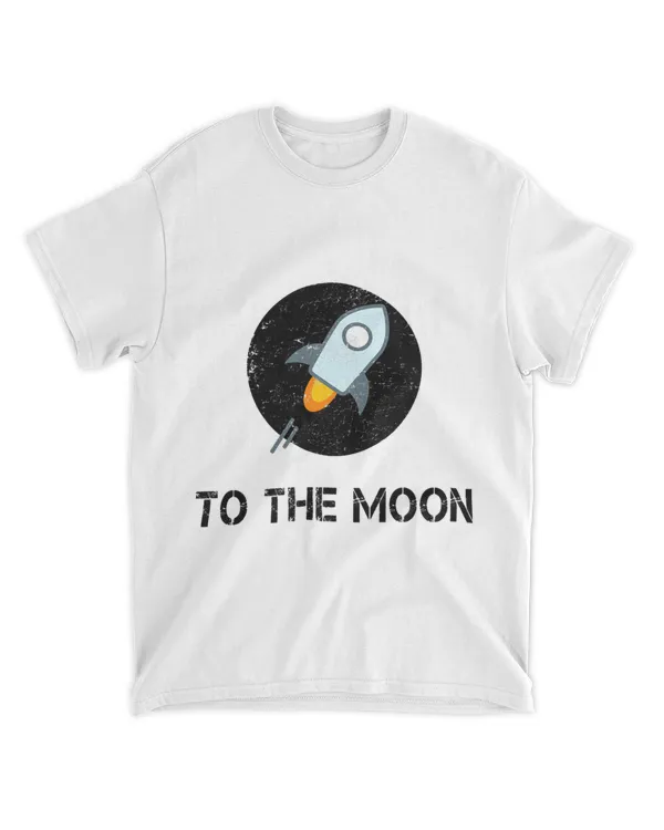 Stellar to the Moon Black Vintage Distressed Crypto Trading