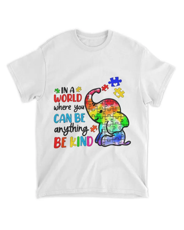In A World Be Kind Cute Elephant Puzzle Autism Awareness 32