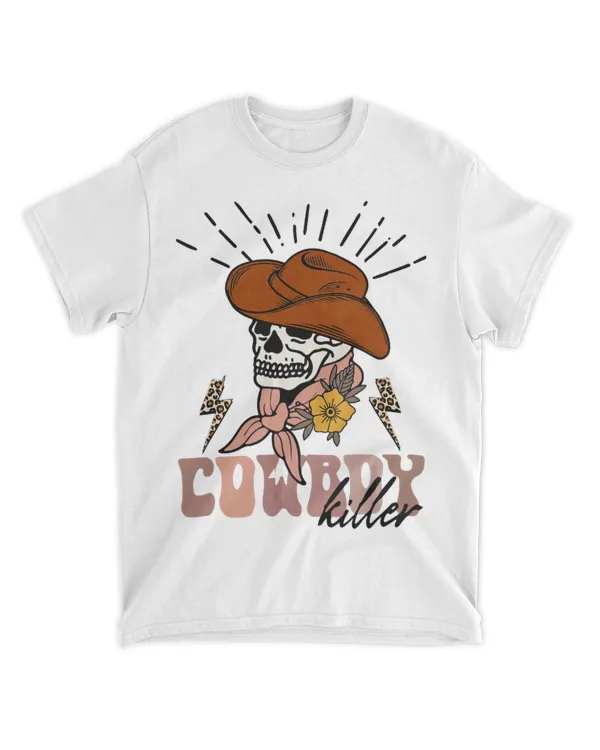 Western Cowboy vintage Punchy Cowboy Killers Skull Skeleton 21