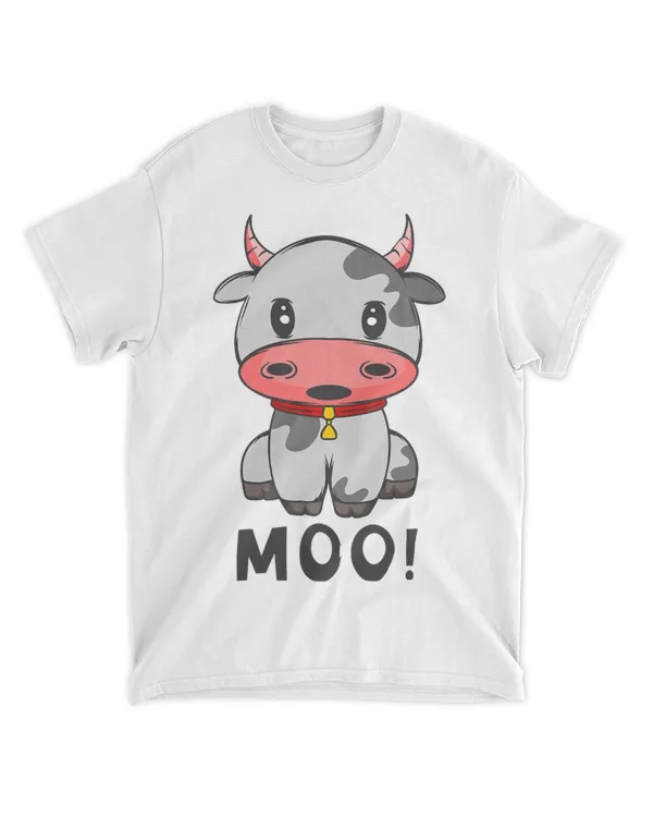 Cute Fun Baby Cartoon Cow goes Moo for Kids Moms
