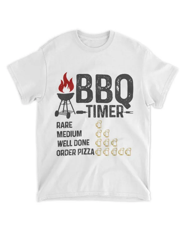 Mens BBQ Timer Grill Grilling Rare Medium Chef Beer Lover Funny