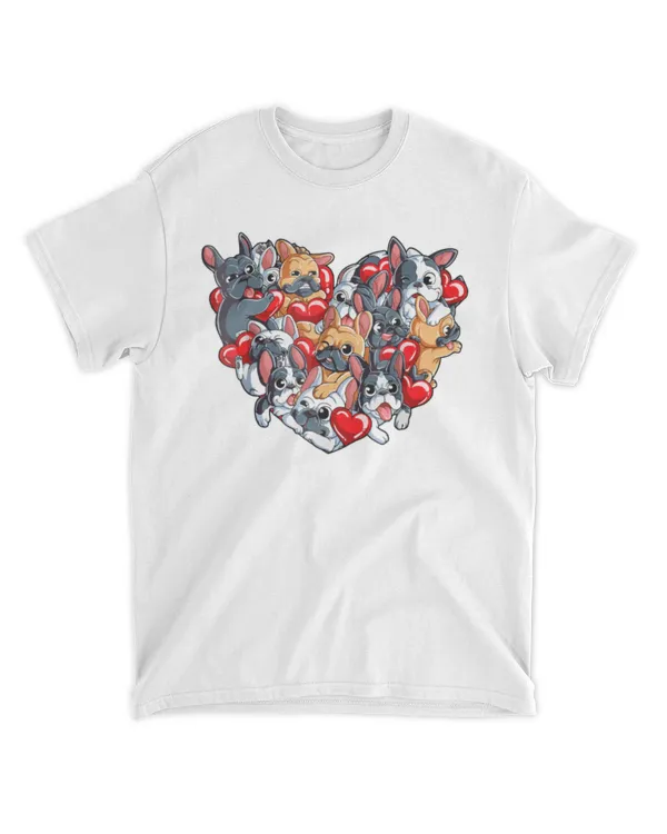 French Bulldog Valentines Day Heart Dog Lover Boys Men