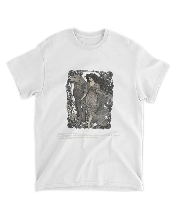 Wild Fae Woman Fantasy Wolf Whimsigoth Teebliss