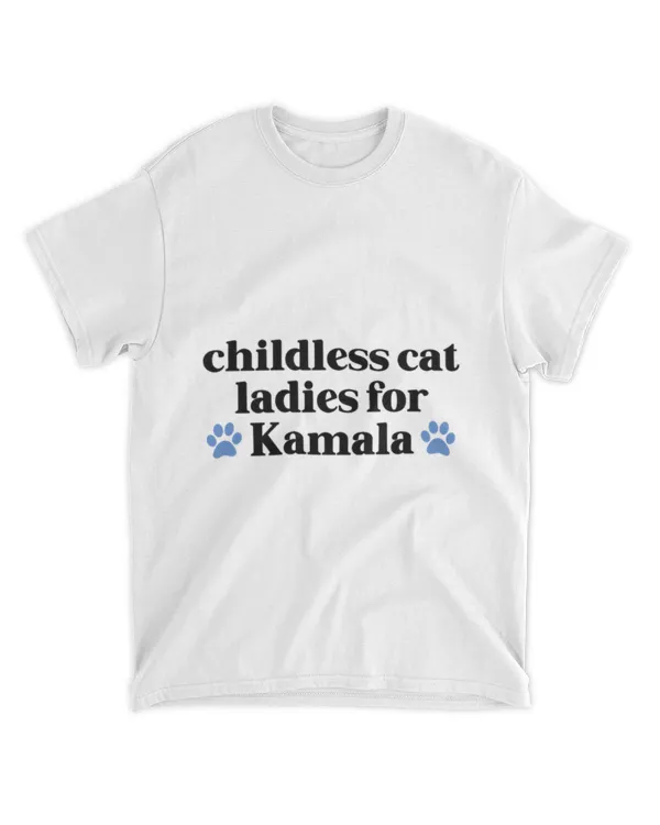 Childless Cat Ladies For Kamala Shirt Kamala Harris 2024 Vote Blue Shirt Elections Top Liberal Democrat Gift Madame President Cat Lady (1)