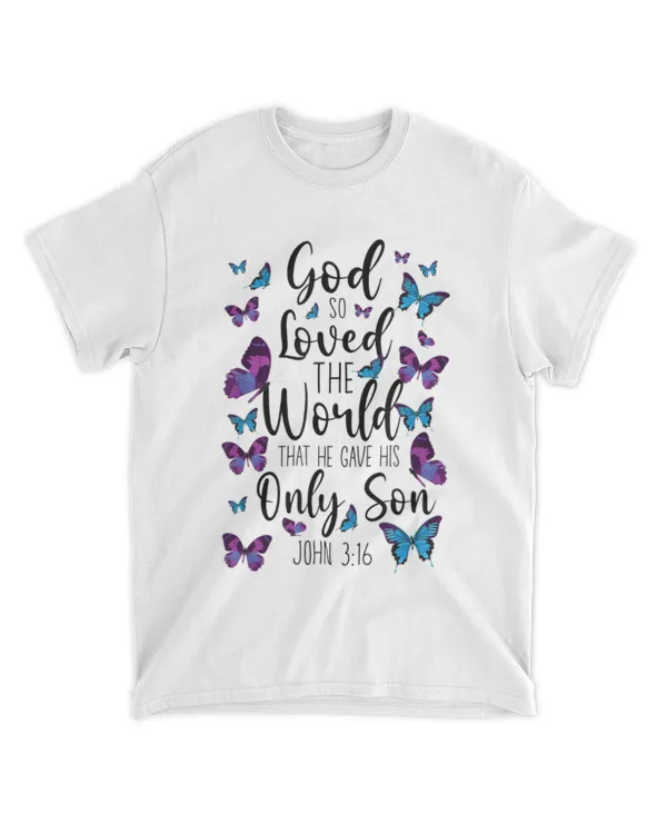 Christian Bible Verse Quote Butterfly John 316