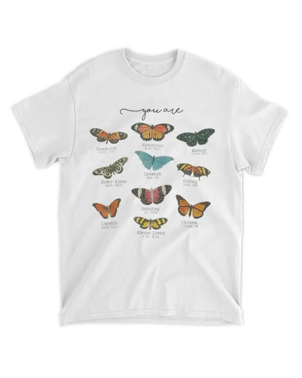 You Are Beautiful Bible Verse Religious Christian Butterfly
