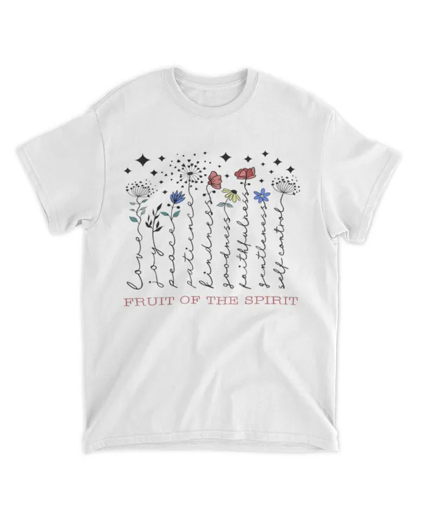 Fruit Of The Spirit Christian Religious Bible Verse Flowers