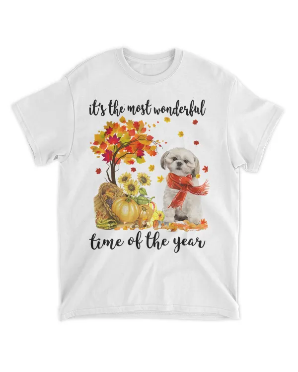 It's The Most Wonderful Autumn Time Shih Tzu Pumpkin Sweatshirt