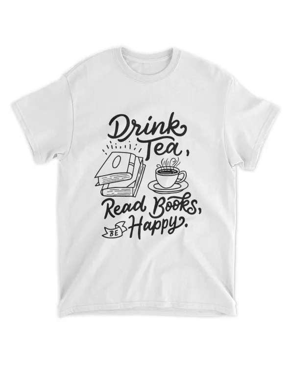 ETT1004 Drink Tea Read Books Be Happy
