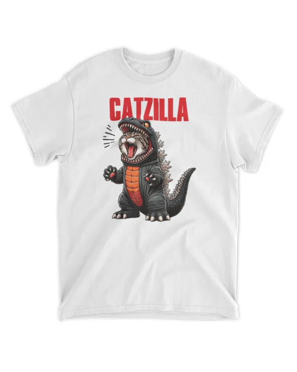 Cute Kitty Catzilla T-Shirt for Cat Moms & Dads