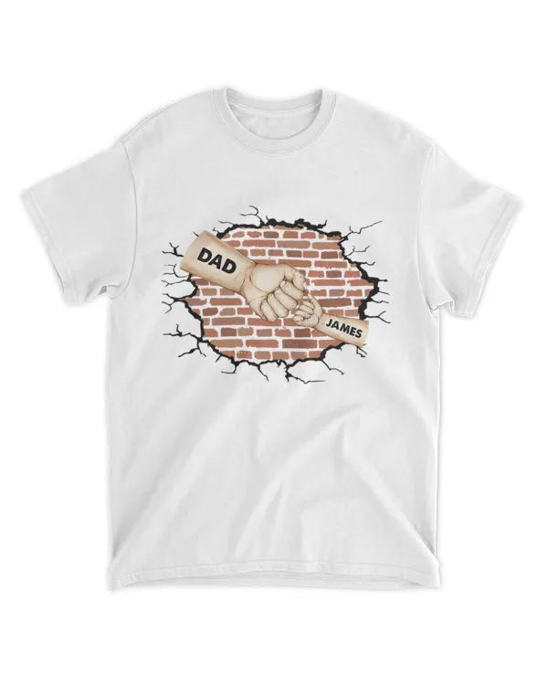 Best Dad Ever Custom Fist Bump - Personalized Shirt - Gift For Dad, Gift Idea For Dad, Father's Day Gift