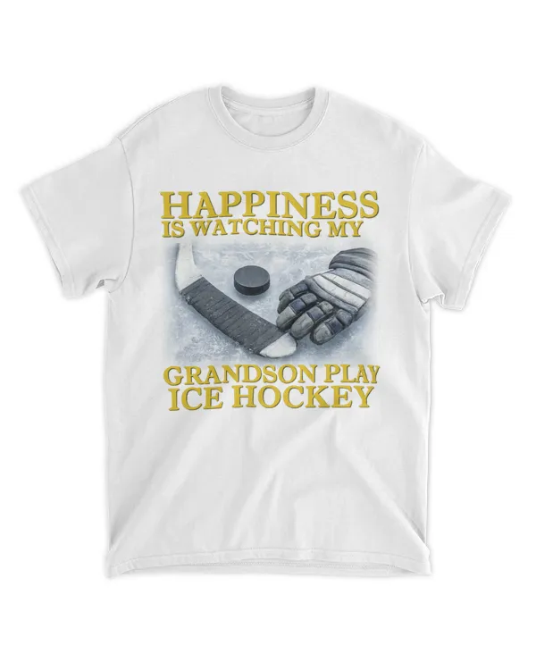 Happiness is watching my grandson play ice hockey