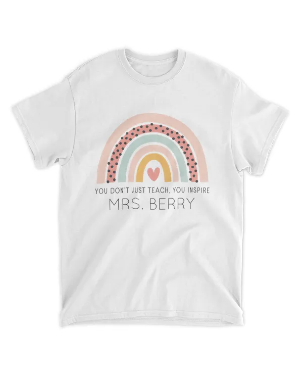 Modern Rainbow Teacher Add Your Name T-Shirt, Gifts For Back to School, Gifts Idea For Back to School