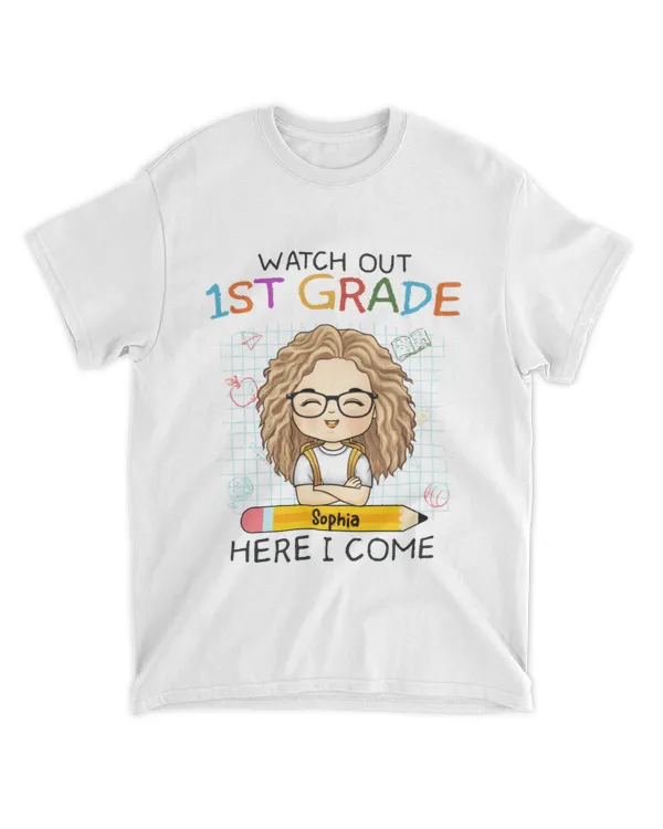 Watch Out Kindergarten Here I Come - Personalized Custom Kid T-shirt - Gift For Kid, Back To School Gift, Gift For Back To School, Gift Idea For Back To School