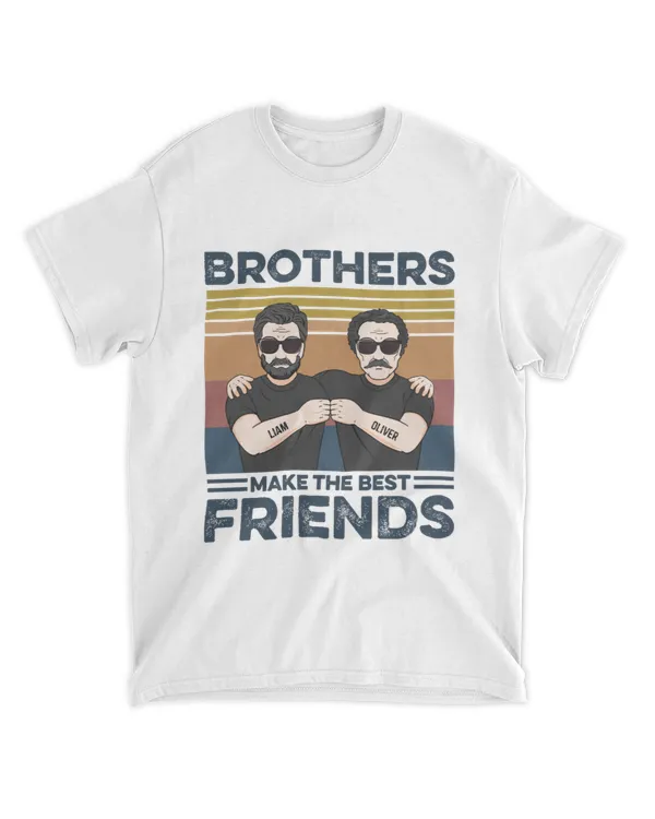 Brothers Make The Best Friends - Personalized Shirt - Birthday Gift For Brothers, Gift For Brother, Gift Idea For Brother
