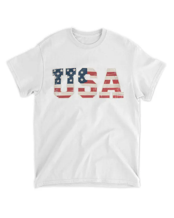 USA Distressed American Flag Vintage Patriotic Shirt