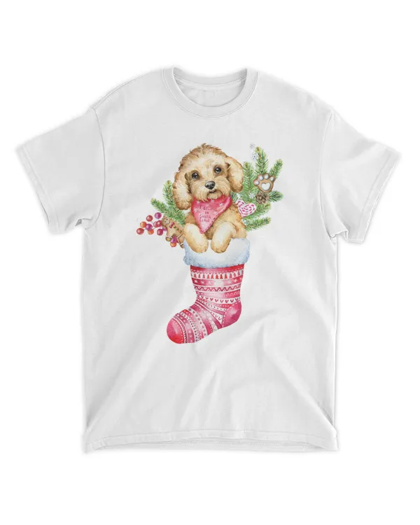 Cute Christmas Dog, Poodle, Labradoodle QTDOG1108A12