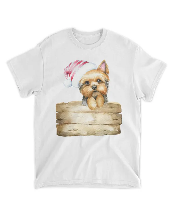 Christmas Dog, Cute Yorkshire Puppy QTDOG1108A11