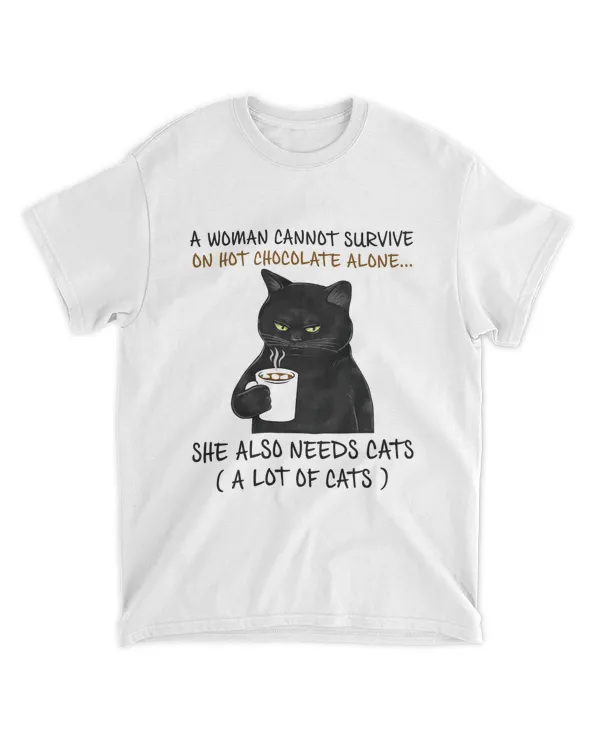 Miah1071_chocolate A Woman Cannot Survive On Hot Chocolate Alone She Also Needs Cats