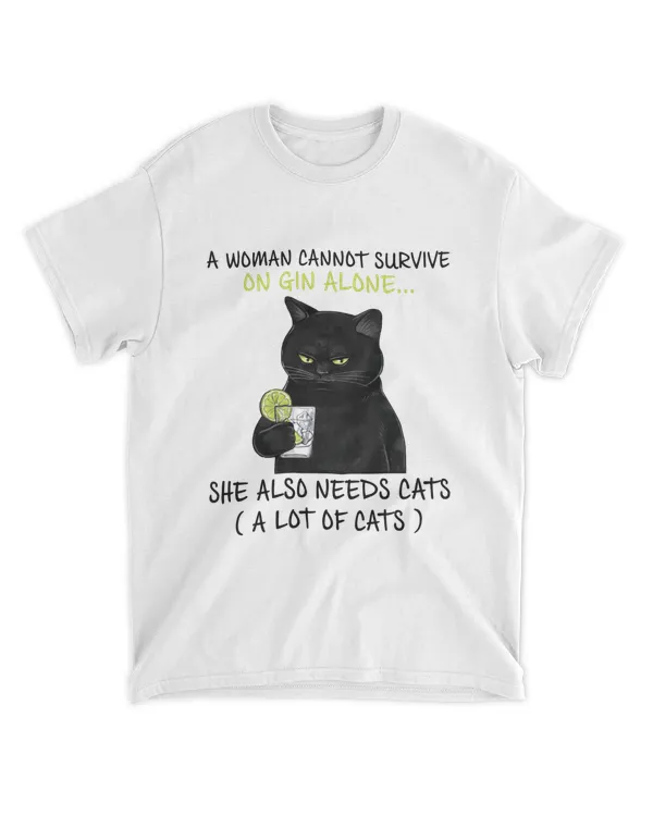 Miah1071_gin A Woman Cannot Survive On Gin Alone She Also Needs Cats