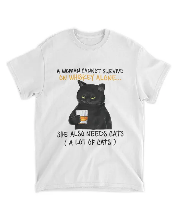 Miah1071_whiskey A Woman Cannot Survive On Whiskey Alone She Also Needs Cats