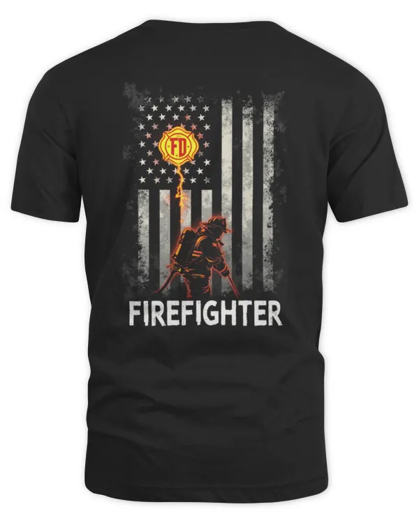 Firefighter  American Flag Pride Edition T-shirt