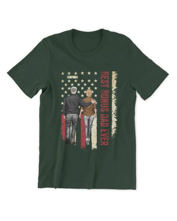 Best Bonus Dad Ever New Version - Personalized Back Printed Shirt, Gift For Dad, Gift Idea For Dad, Father's Day Gift