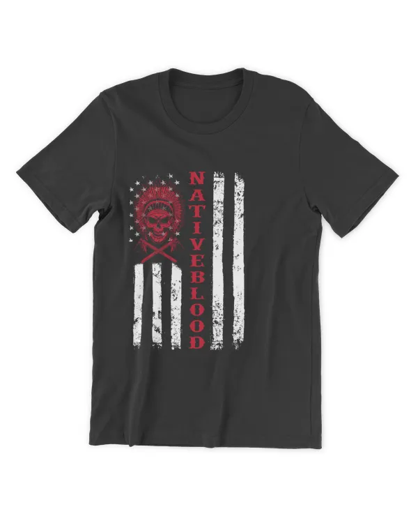 American Flag Native Blood T-SHIRT