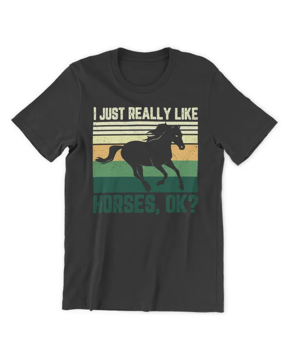 RD I Just Really Like Horse Shirt Horseback Riding Equestrian