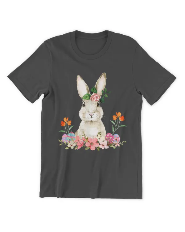 Easter Bunny Flower Headband Rabbit Easter Happy Easter - Men's Premium Tshirt Men's Premium Tshirt