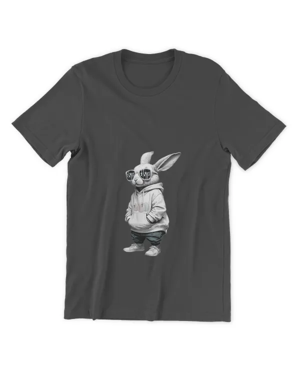 Womens Bunny Face With Sunglasses Easter Day for Boys Men Kids V-Neck - Men's Premium Tshirt Men's Premium Tshirt