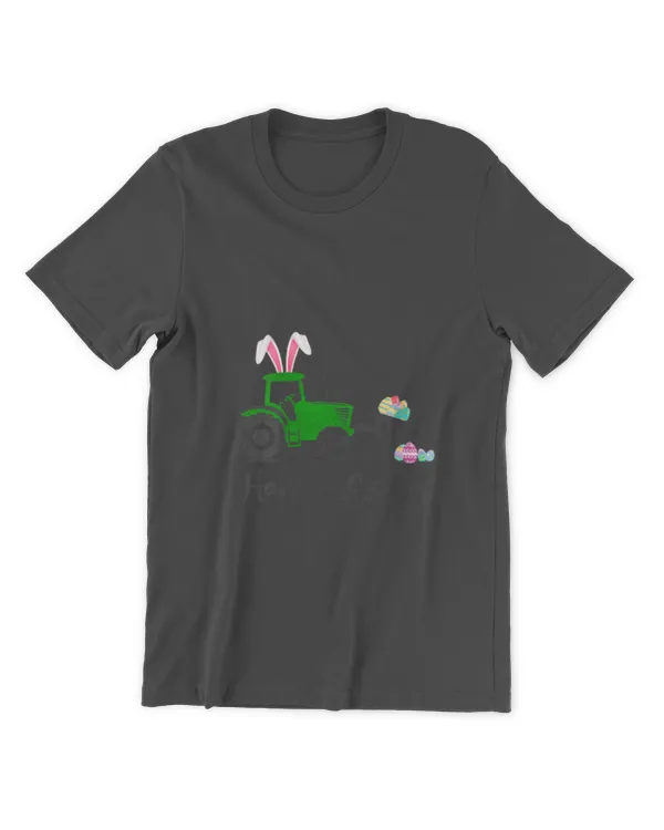 Womens Eggs-Track Happy Easter Toddler Boys Girl Eggs Hunts Tractor V-Neck - Men's Premium Tshirt Men's Premium Tshirt