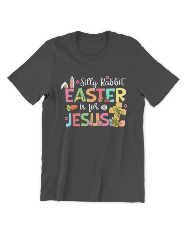 Silly Rabbit Easter Is For Jesus Cute Bunny Christian Faith 1 - Men's Premium Tshirt Men's Premium Tshirt