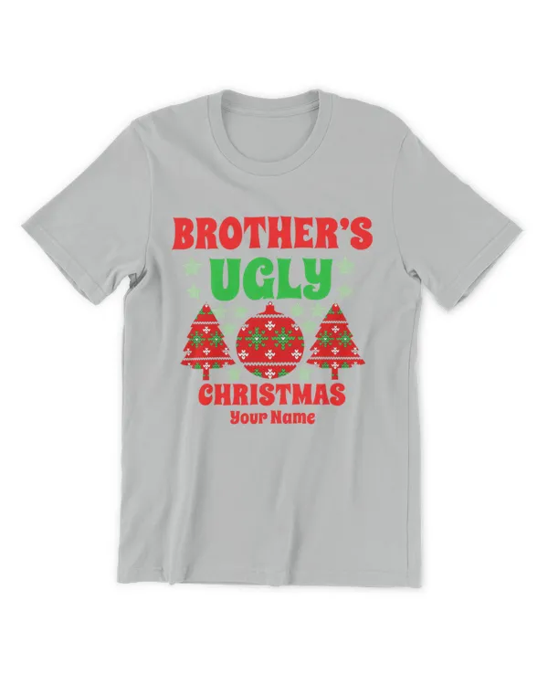 Personalized Brother's Ugly Christmas Sweater Mug, Gifts For Brother, Gifts Idea For Brother - Unisex Premium T-Shirt Unisex Premium T-Shirt